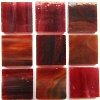 Stained Glass, 20mm, Cranberry Glaze