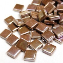 Glass tile, 12mm: Coffee Iridised