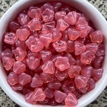 Czech opaque pink beads