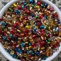 Seed beads, Multi coloured mix