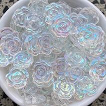 Clear AB electroplate mini rose beads
