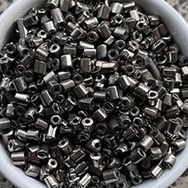 Metallic gunmetal grey - hexagonal shape