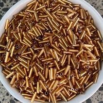 Silver lined bugle bead - Dark Gold