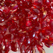 Crimson AB faceted teardrop