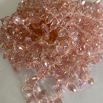 Blush AB faceted teardrop