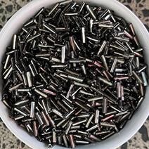 Silver lined bugle bead - Grey