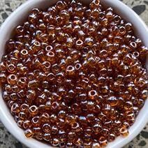 Seed beads, Amber AB
