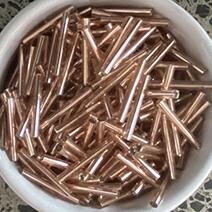 Beads, 30mm metallic bugles, Rose Gold