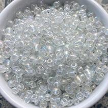 Seed beads, Broken White AB