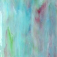 Stained Glass Sheet: Pale Teal Magenta