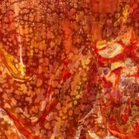 Stained glass strips: Red Ring Mottle Stained glass strips: Red Ring Mottle