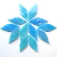 Petals: Aquamarine Small (iridised)