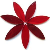 Stained Glass Petals: Clear Crimson Large