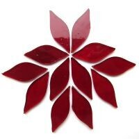 Stained Glass Petals: Clear Crimson Small
