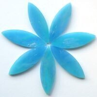 Petals: Aquamarine Large (iridised)