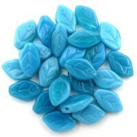 12mm Leaf: turquoise blue