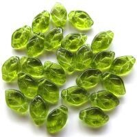 Beads, 10mm Leaf: Kiwi