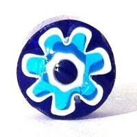 Millefiori by Effetre: Blue Aqua Flower