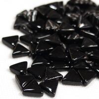 Glass Triangles 10mm: Opal Black