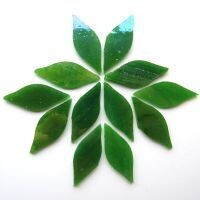 Stained Glass Petals: Grasshopper Small (iridised)