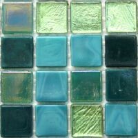 Glass tile, 15mm: Cardassian Teal