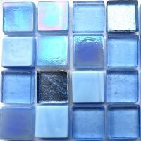 Glass tile, 15mm: Celestial Blue