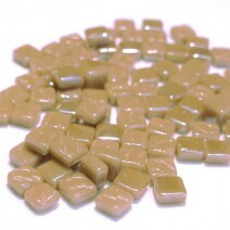 Glass tile, 8mm: Pearlised Khaki