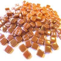 Glass tile, 8mm: Pearlised Brown Sugar