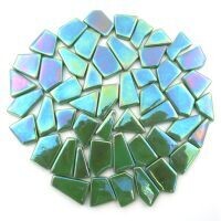 Glass Snippets: Iridised Meadow Green