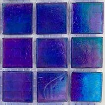 Glass tile, 20mm Nebula: Indigo Pearl Glass tile, 20mm Nebula: Indigo Pearl