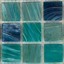 Glass tile, 20mm: Ocean Teal