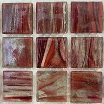 Glass tile, 20mm: Desert Red
