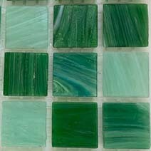 Glass tile, 20mm: Meadow