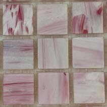 Glass tile, 20mm: Strawberry Swirl