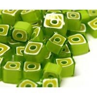 Millefiori by Effetre: Lime Green square Millefiori by Effetre: Lime Green square