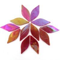 Stained Glass Petals: Red Lacquer Small (iridised)