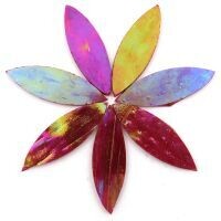 Stained Glass Petals: Red Lacquer Large (Iridised)