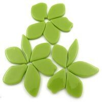 Glass shapes, Fallen Petals: Acid green