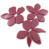 Glass shapes, Fallen Petals: Raspberry