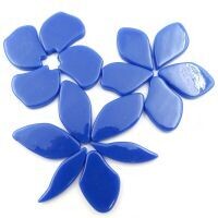 Glass, Fallen Petals: Warm Blue
