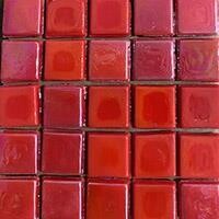 Glass tile, 10mm: Vermilliion