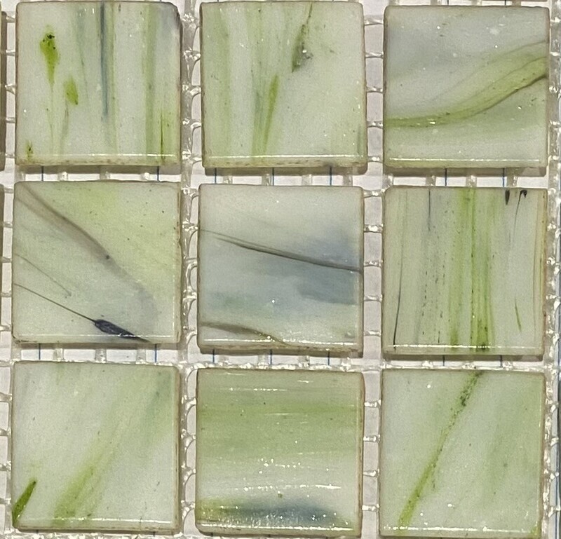 Glass tile, 20mm: Soft Lichen