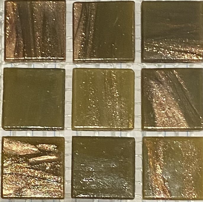 Glass tile, 20mm: Khaki Gold