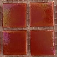 Glass tile, 20mm Nebula: Bright Red Pearl