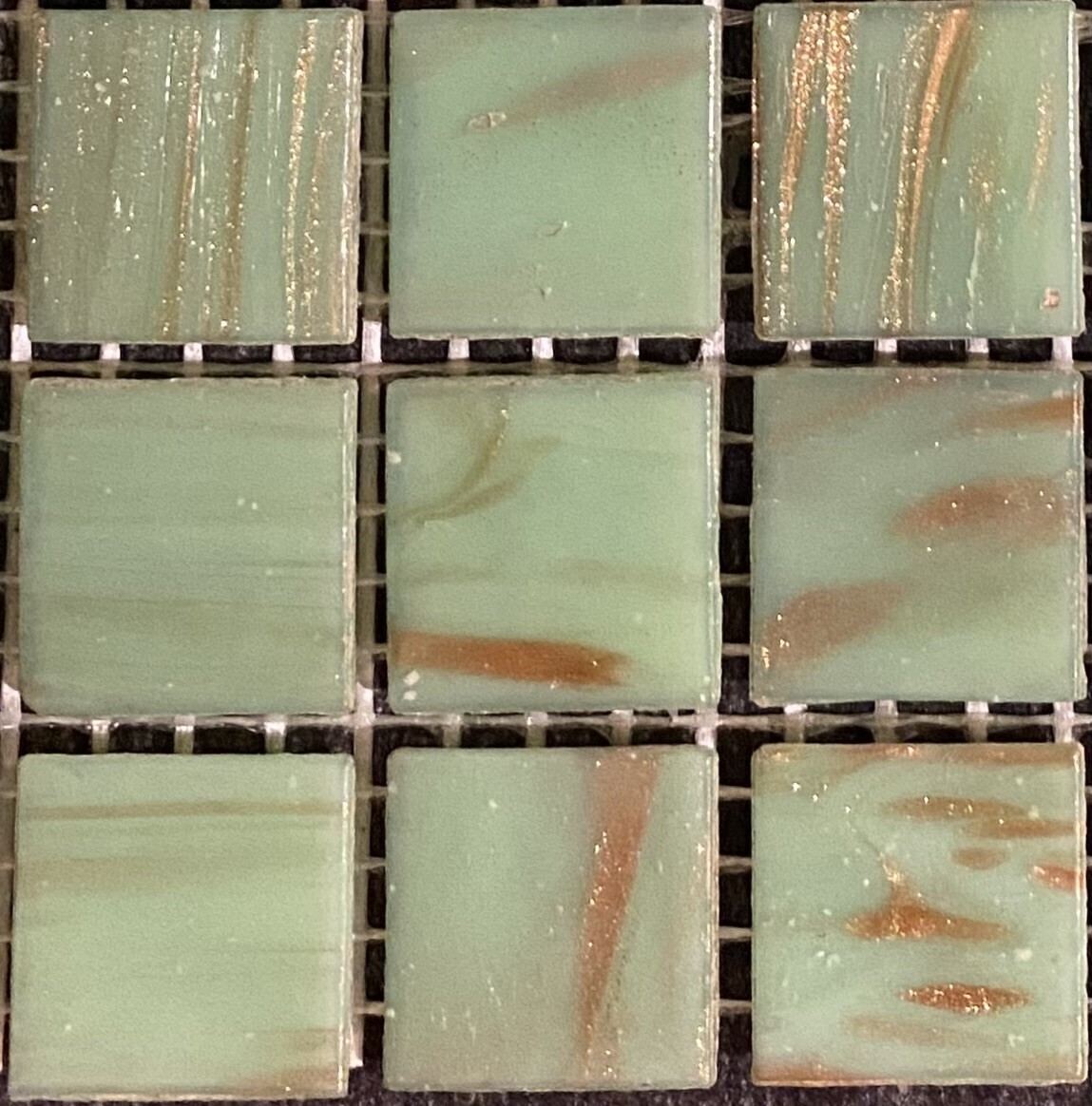 Glass tile, 20mm: Gilded Mint