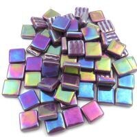 Glass tile, 12mm: Grape Iridised