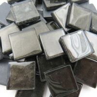 20mm Glass tile: Elderberry (dark mocha)metallic