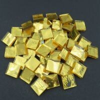 15mm Mirror tile, flat gold