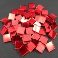 15mm Mirror tile, flat ruby