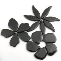 Glass shapes, Fallen Petals: Black